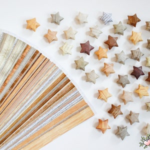 DIY 100 Wood Lucky Stars Origami Paper Strips Paper Stars image 1