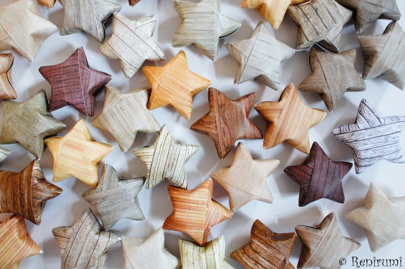 DIY 100 Wood Lucky Stars Origami Paper Strips Paper Stars image 4