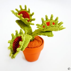 Crochet pattern venus flytrap pot plant Renirumi image 4