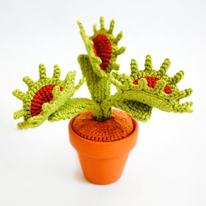 Crochet pattern venus flytrap pot plant Renirumi image 2