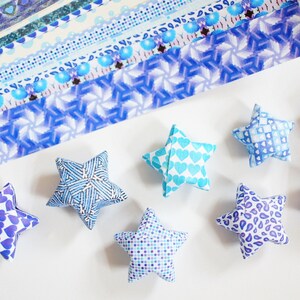 DIY 100 Blue Lucky Stars Origami Paper Strips Paper Stars image 2