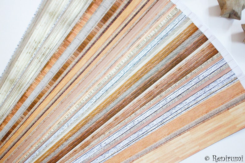 DIY 100 Wood Lucky Stars Origami Paper Strips Paper Stars image 2