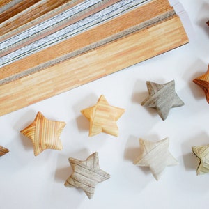 DIY 100 Wood Lucky Stars Origami Paper Strips Paper Stars image 3