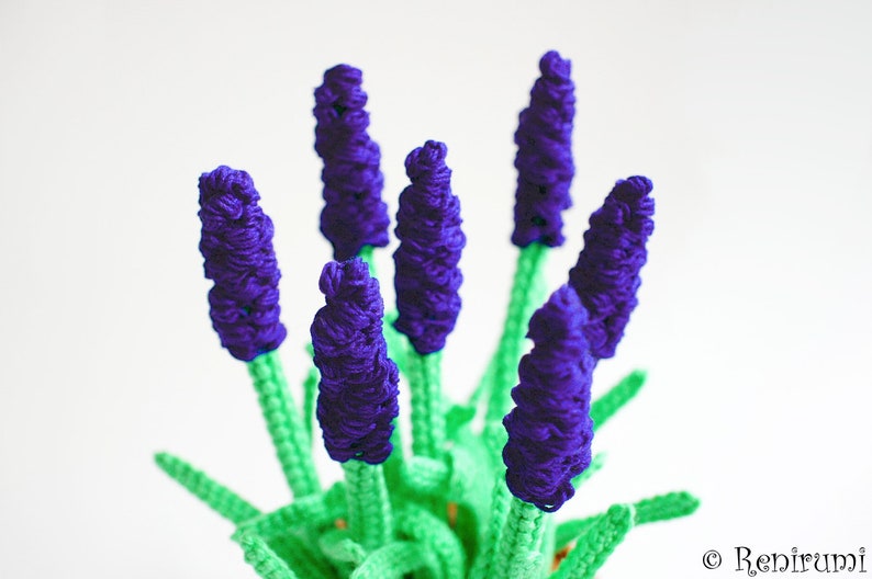 Crochet pattern grape hyacinth pot flower Renirumi image 4