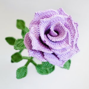 Crochet pattern rose cut flower Renirumi image 3