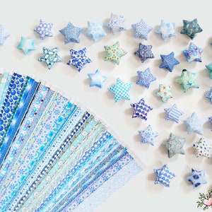 DIY 100 Blue Lucky Stars Origami Paper Strips Paper Stars image 1