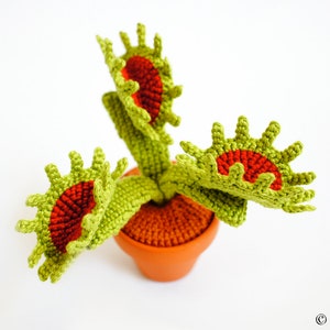 Crochet pattern venus flytrap pot plant Renirumi image 3