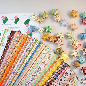 DIY 100 Gemischte Lucky Stars Origami Papierstreifen Papiersterne Bild 1