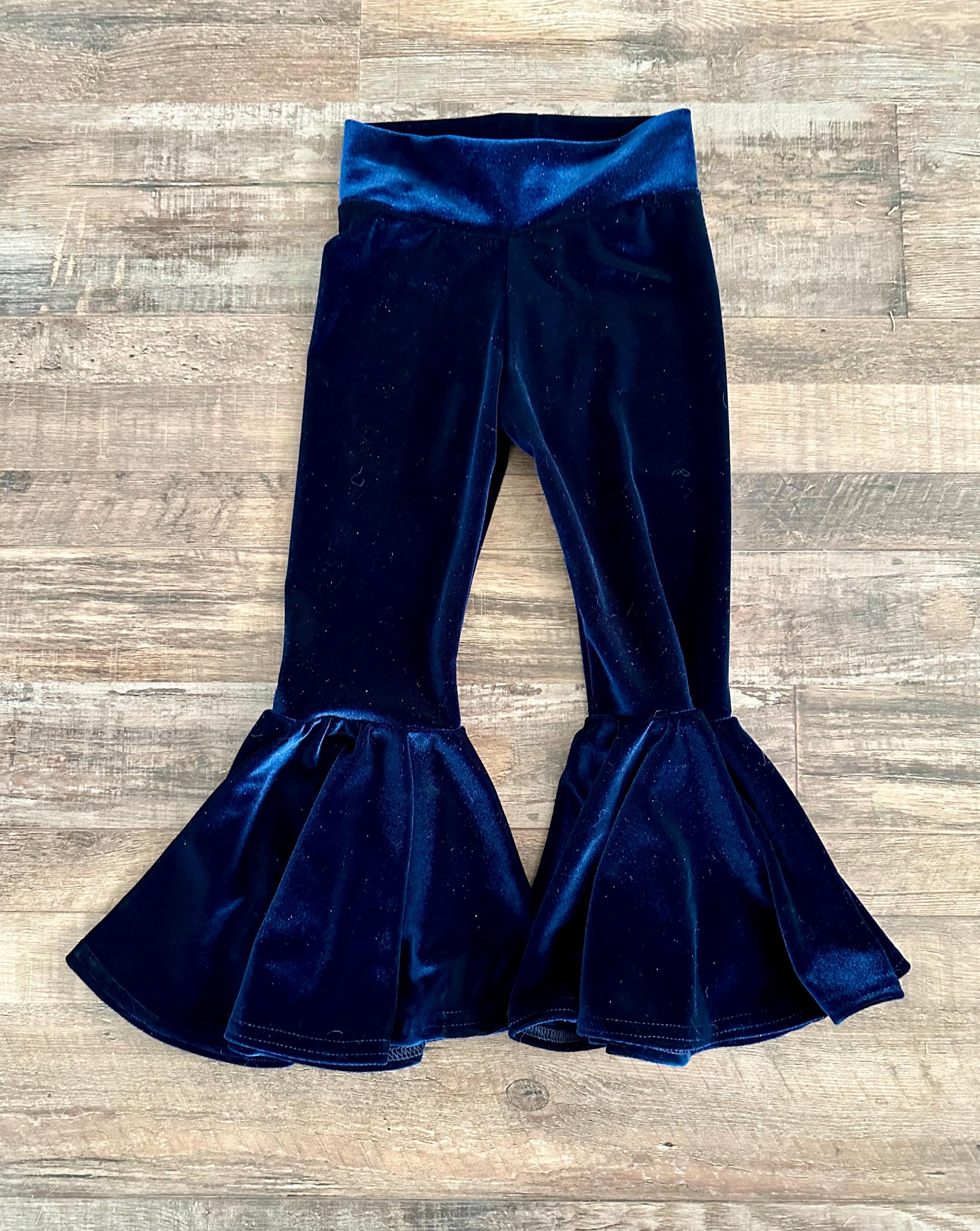 パンツ MUUET Cotton velour flare pants / NAVY XFLWAM Women's Velvet Pants Wide Leg Flare Pants Elastic