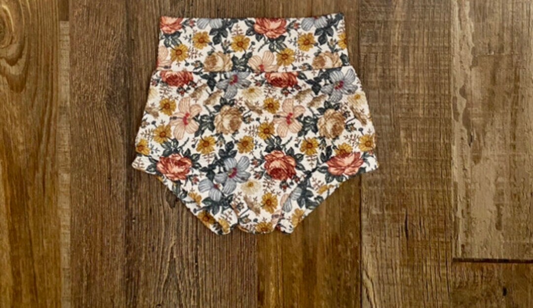 Grow With Me Floral Bummie Shorts Diaper Cover Baby Girl Etsy