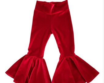 Red Velvet Bell Bottoms