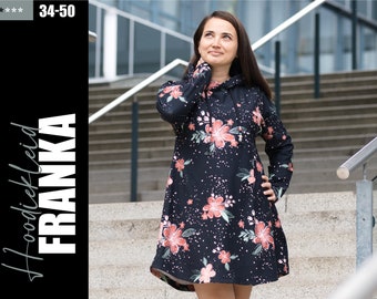 Hoodie dress Franka with kangaroo pocket - pattern and sewing instructions