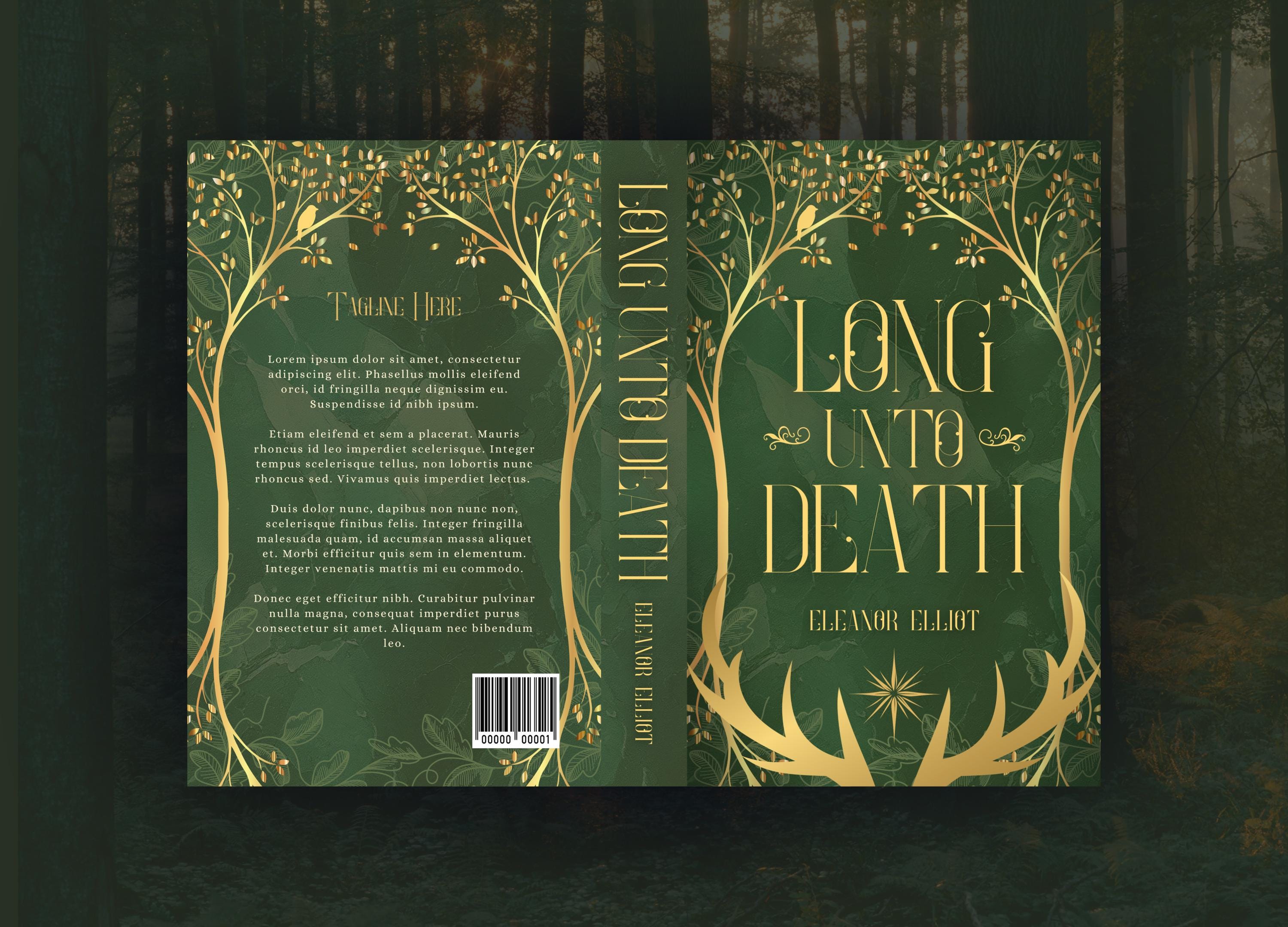 Fantasy Gold Forest Book Cover Template | Canva Template | Green Gilded ...