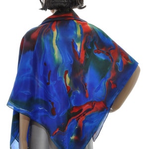 Shawl, silk scarf made of pure silk, South Sea feeling, silk, hand painted in watercolor, perfect for parties and other special occasions image 2