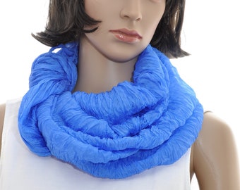 Silk scarf, scarf, hose scarf, silk, tip, hand-painted with steam-fixable colors in blue.