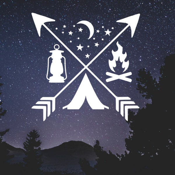 Camping Cup Decal Etsy