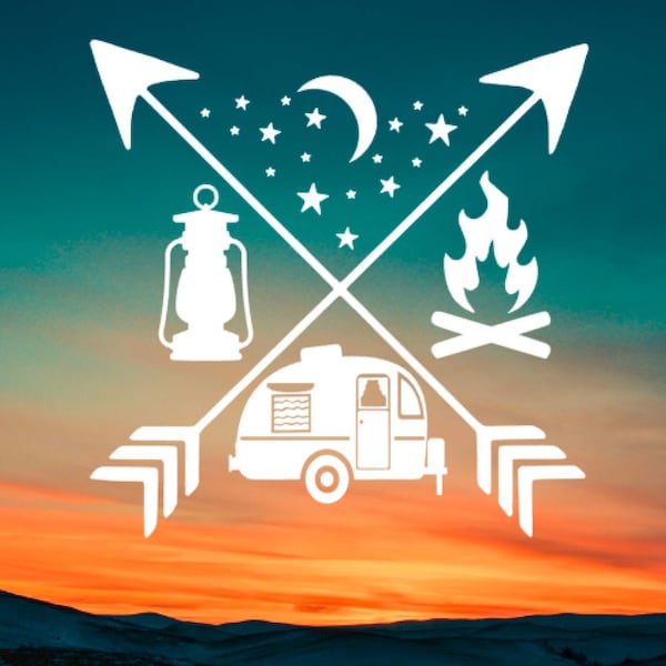 Camper RV Vinyl Decal – Adventure Car Window Sticker