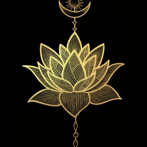 Lotus Flower Foil Art Print – Zen Yoga Wall Decor (8.5x11" ) - Etsy
