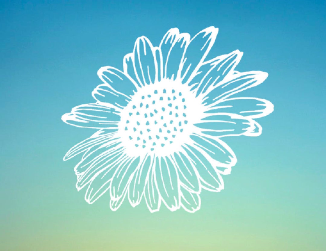 Daisy Flower Vinyl Decal - Car Window, Tumbler, Laptop Sticker - Etsy