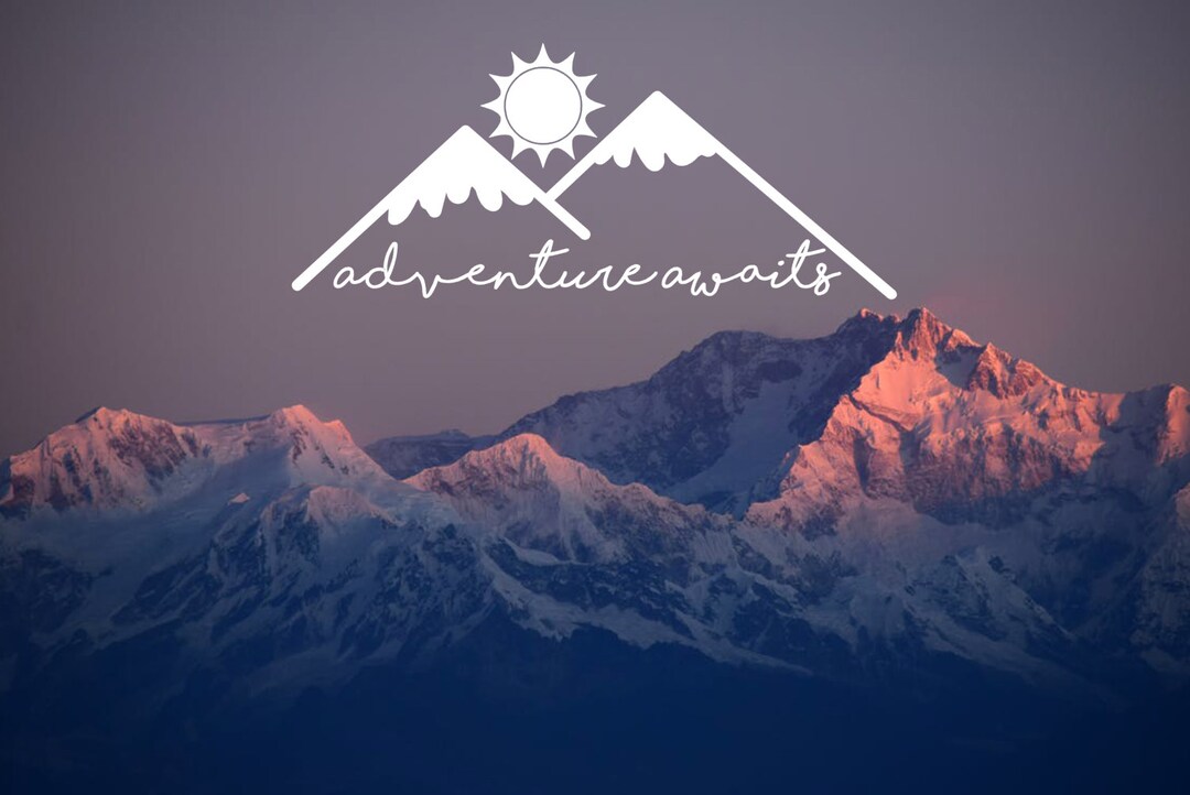 Adventure Awaits Vinyl Sticker - Vinyl Decal, Car Window Decal, Hiking ...