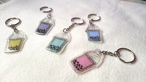 Porte-clés Bubble Tea Piggy En Acrylique - Design Mignon Boisson Au Lait Et Cochon, ~5 Cm - Accessoire Pour Clés, Sac, Décoration Bureau