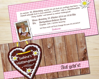 Einladung Huttengaudi Etsy
