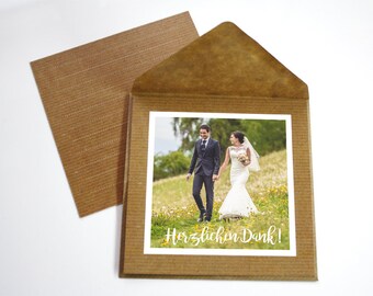 Featured image of post Dankeskarten Hochzeit Kraftpapier Kraftpapier liebe und dank karten mit umschl gen f r hochzeit pack von 50