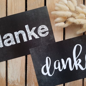 kleines DANKE Schild Hochzeit