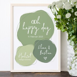 Hochzeitsposter mit Namen und Datum