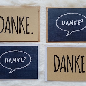 Postkarte DANKE Kraftpapier & Tafel
