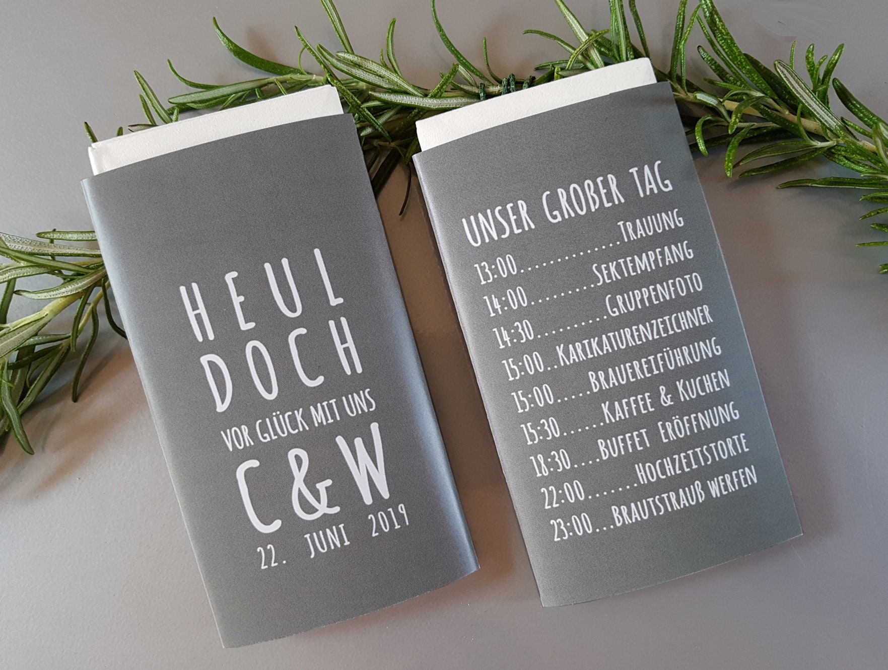 50 Freudentränen Taschentücher Hochzeit Kirche Taschentücher-Etui 