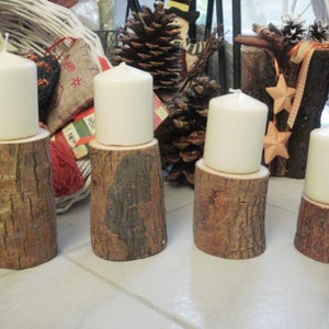 For Advent... rustic with tree trunks...