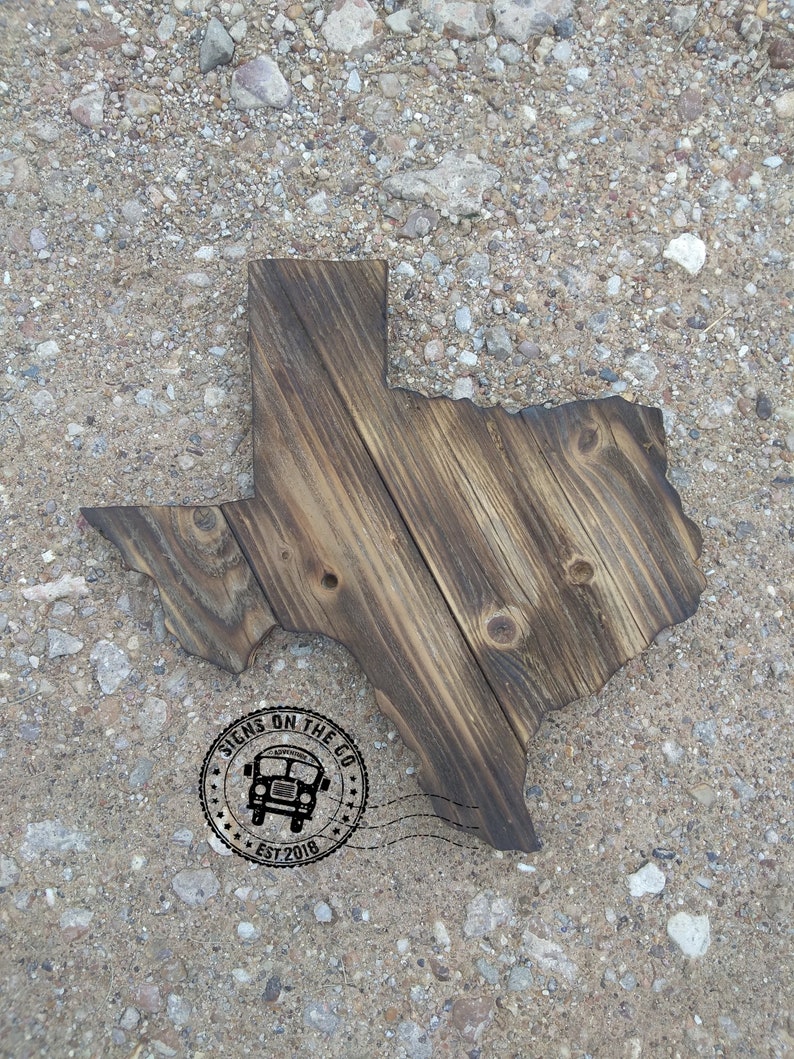Texas Wood Rustic Sign Reclaimed Texas Wooden Sign State Etsy