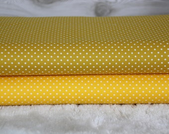 Cotton small dots Judith shades of yellow