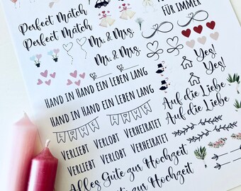 Hochzeit PDF Vorlage Kerzentattoo Kerzensticker Kerzen Wasserschiebefolie Download Stabkerze Liebe