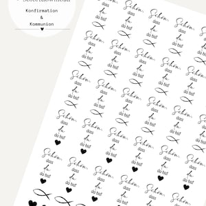 Konfirmation / Kommunion PDF Vorlage Kerzentattoo Kerzensticker Kerzen Wasserschiebefolie Download Stabkerze Gastgeschenk Fisch