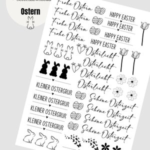 Ostern PDF Vorlage Kerzentattoo Kerzensticker Kerzen Wasserschiebefolie Download Stabkerze Easter Frühling zdjęcie 1