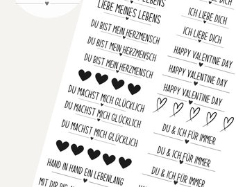 Valentinstag Liebe PDF Vorlage Kerzentattoo Kerzensticker Kerzen Wasserschiebefolie Download Stabkerze Love