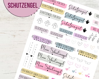 Schutzengel PDF Vorlage Kerzentattoo Kerzensticker Kerzen Wasserschiebefolie Download Stabkerze Birthday Engel