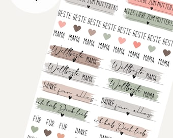 Muttertag Mama PDF Vorlage Kerzentattoo Kerzensticker Kerzen Wasserschiebefolie Download Stabkerze Birthday