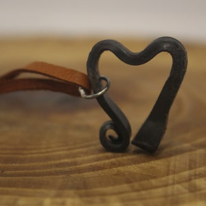 Handmade horseshoe nail heart necklace