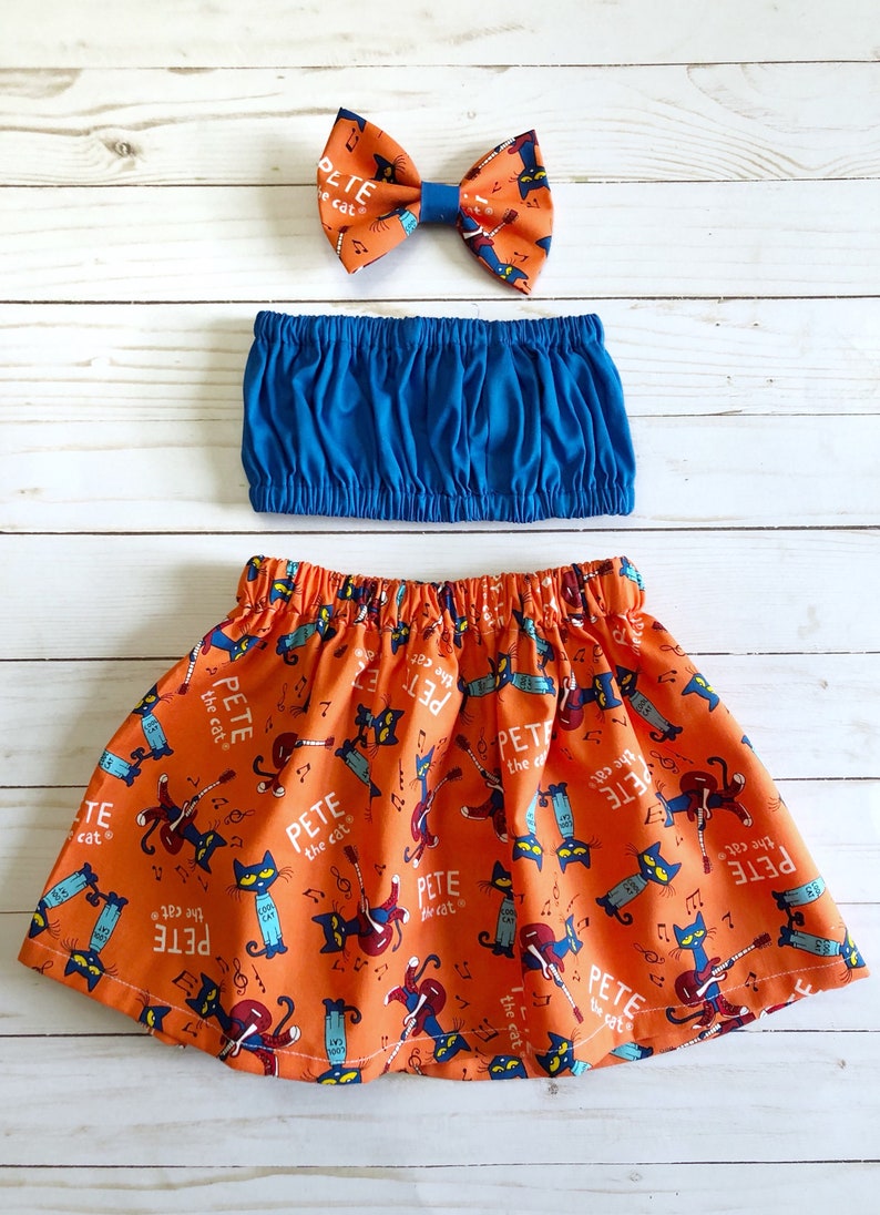 pete the cat birthday pete the cat party Pete the Cat Outfit pete the cat skirt pete the cat bow pete the cat clothes