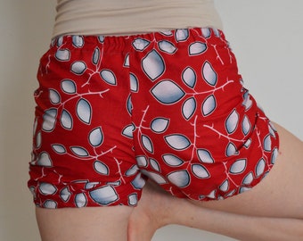 Yoga Shorts, afrikanischen Druck Yoga Shorts, Iyengar Yoga Shorts, kleine Größe