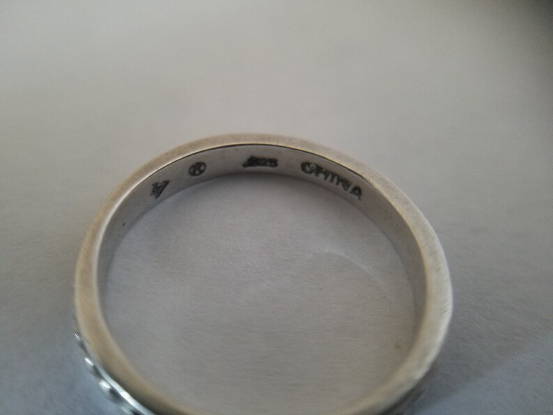 Silver Band Ring Marked 925 Size 6 US