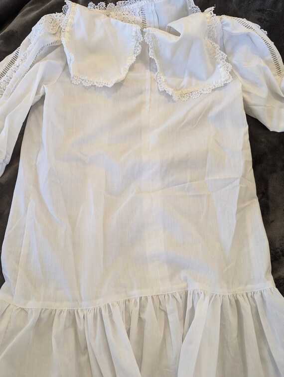 Gunne Sax by Jessica Girls White Shift Dress Size… - image 5