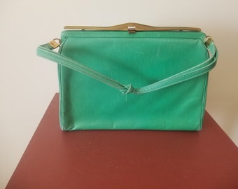 Palizzio of New York Leather Green Handbag Purse