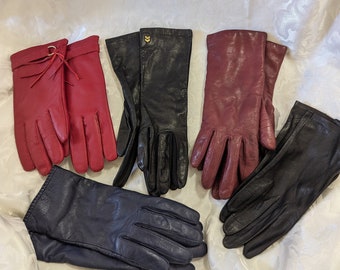 Lot of 5 Pairs of Driving Gloves, Size 7