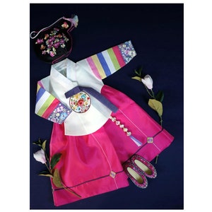 Hanbok for baby girl _ 1. Pink Stripe