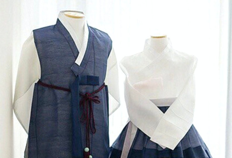 Family Hanbok Rental _ White & Blue image 3