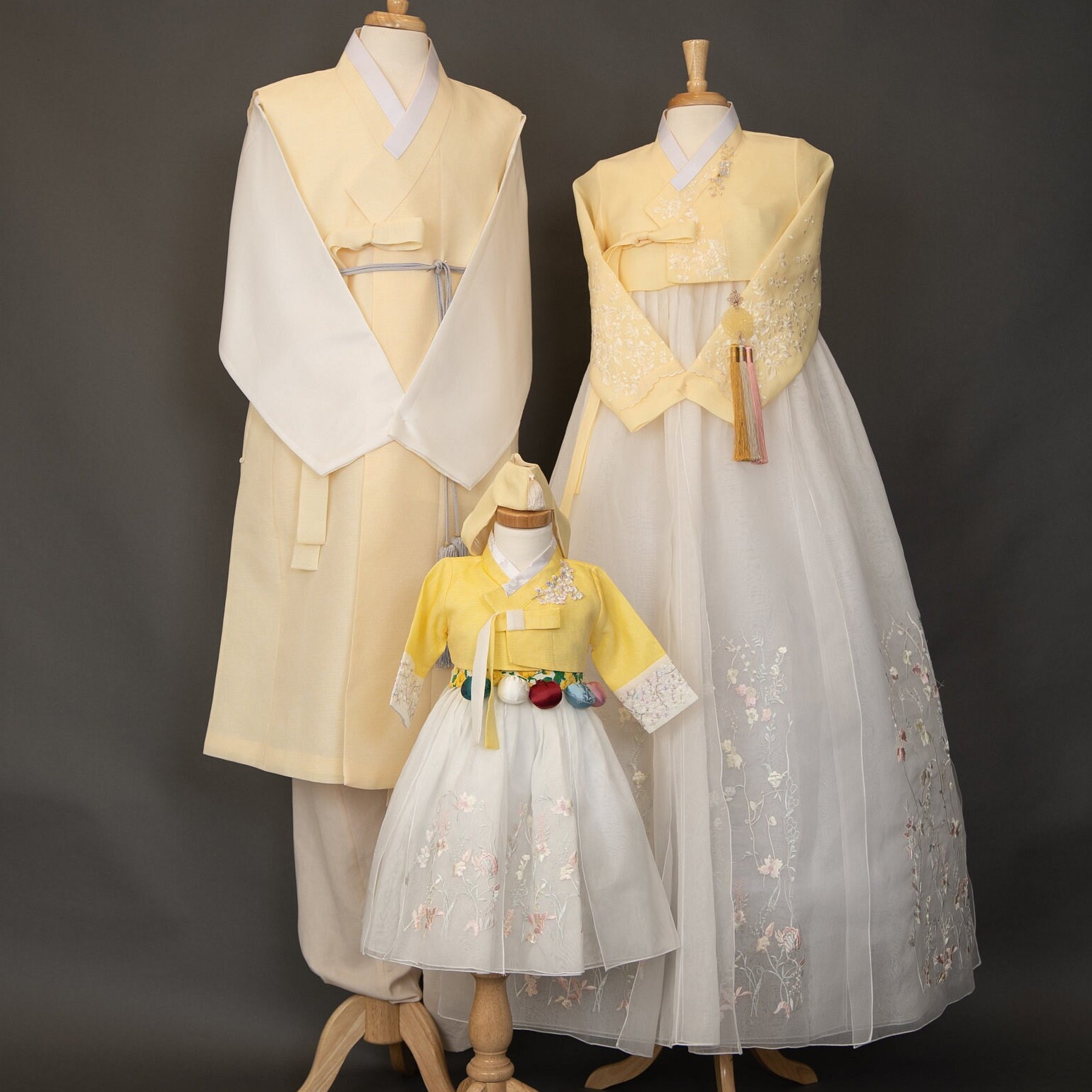 Family Hanbok Rental _ Light Yellow & White - Etsy